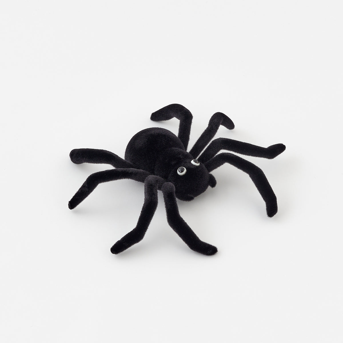 Flocked Black Spider