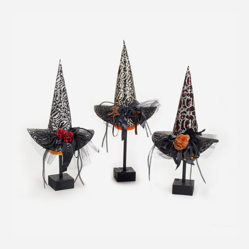Animal Print Witch Hat, Set of 3 Assorted