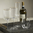 Optic Drinkware Collection w/Gold Rim