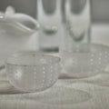 Portofino White Dot Condiment Bowl - Frosted - Bowls by Carlyle Avenue