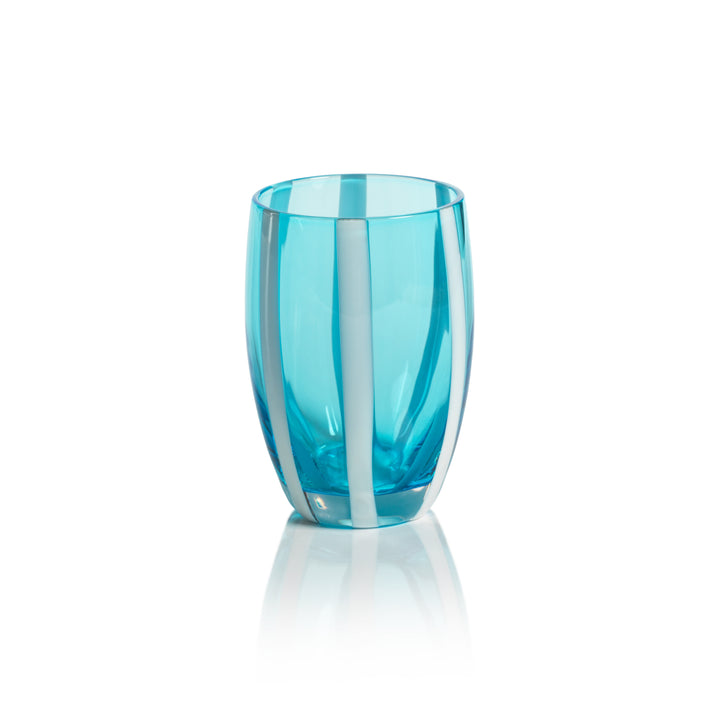 Portofino Striped Stemless Glass - Set of 4