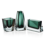 Corinthia Polished Glass Vase - Emerald Green - Vases by Carlyle Avenue