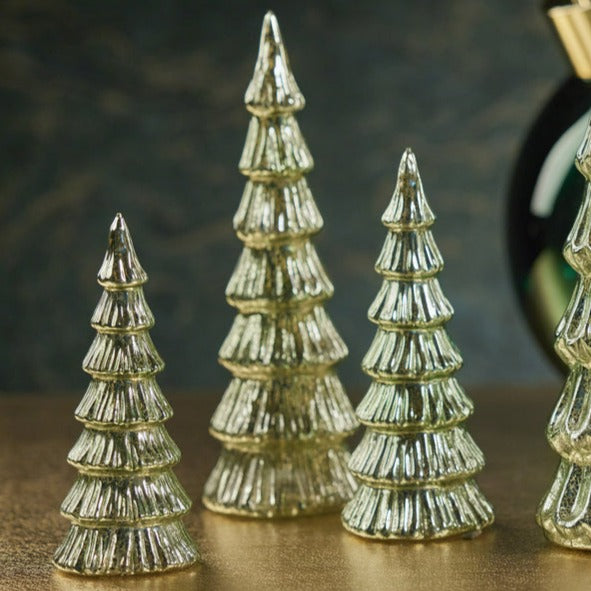 Glass Led Tree Set Linden LED Glass Tree - Light Green - Set of 2 – CARLYLE AVENUE