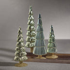 Alpine Glass Tree on Gold Glitter Base - Light Green - Christmas Trees by Carlyle Avenue