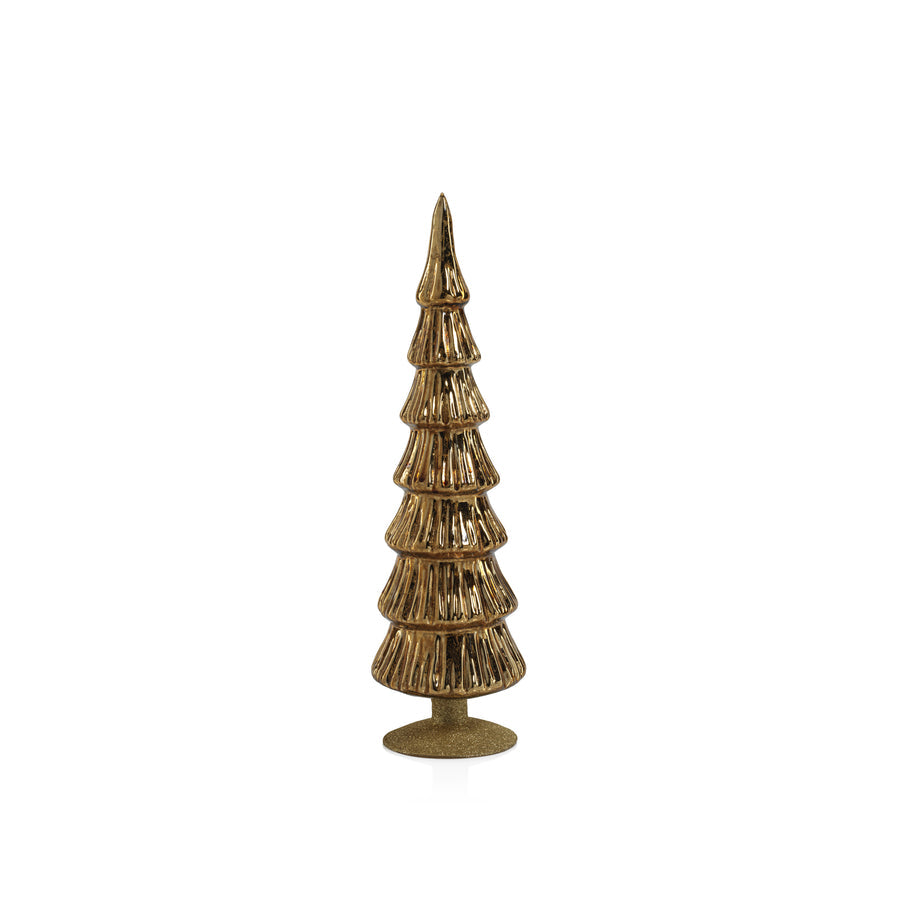 Miramonti Glass Tree on Gold Glitter Base - Gold