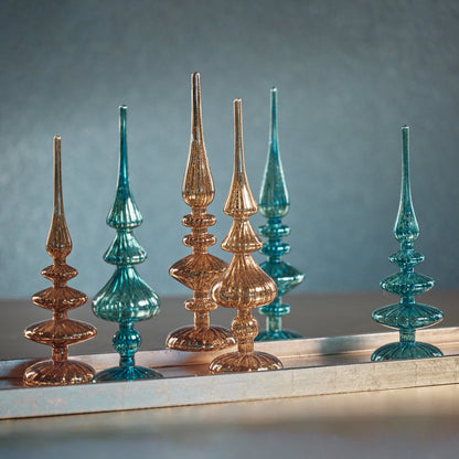 Decorative LED Finial - Antique Gold - Christmas Decor by Carlyle Avenue