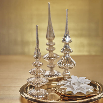 Decorative LED Finial - Antique Silver - Christmas Decor by Carlyle Avenue