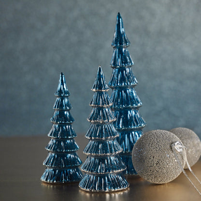 Verbier LED Glass Tree - Blue and Silver - Christmas Trees by Carlyle Avenue