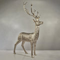 Large Silver Reindeer - Looking Up - Holiday Decor by Carlyle Avenue