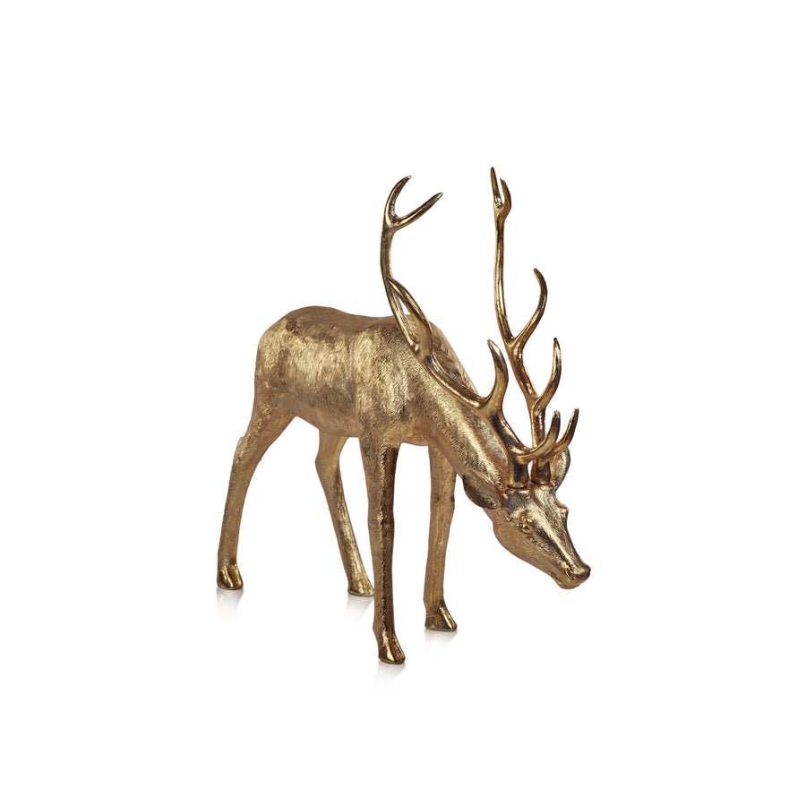 Large Reindeer - Gold - Grazing