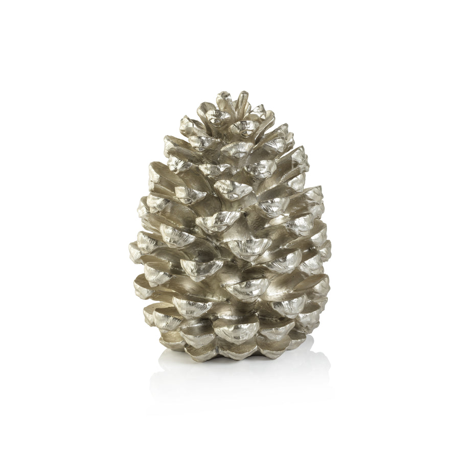 Decorative Pine Cone - Silver