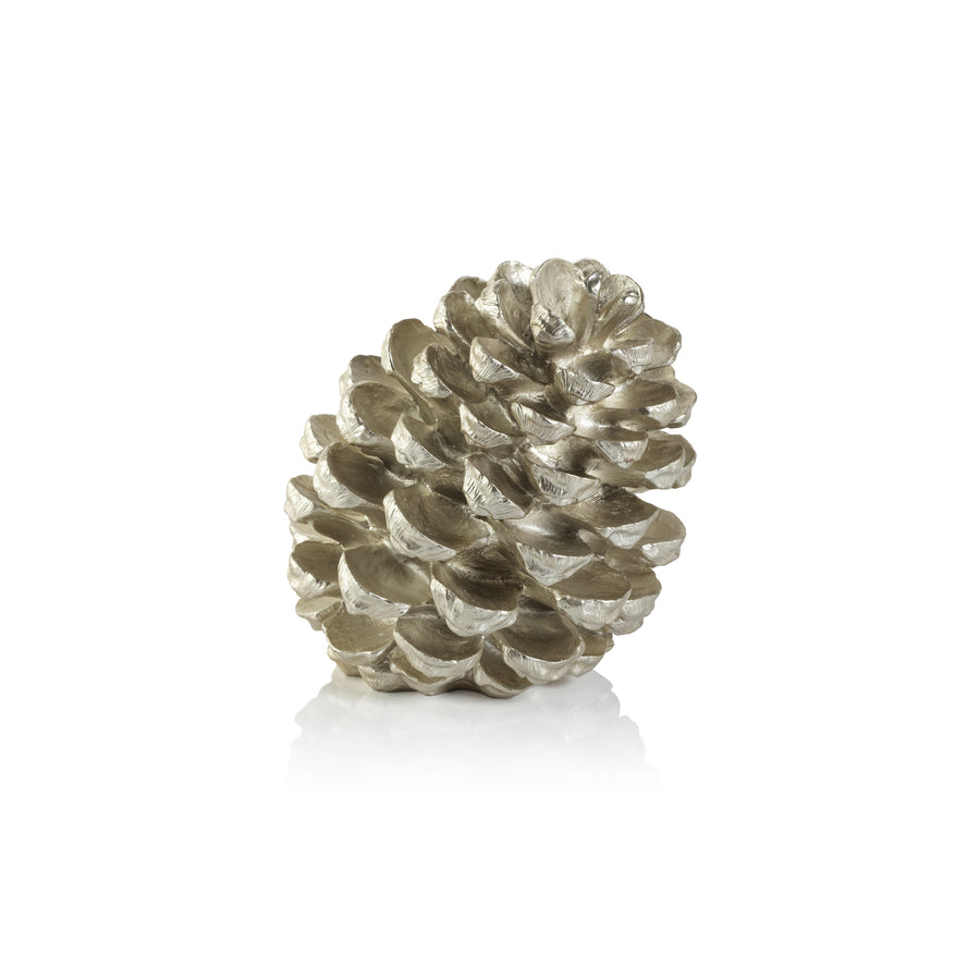 Decorative Pine Cone - Silver