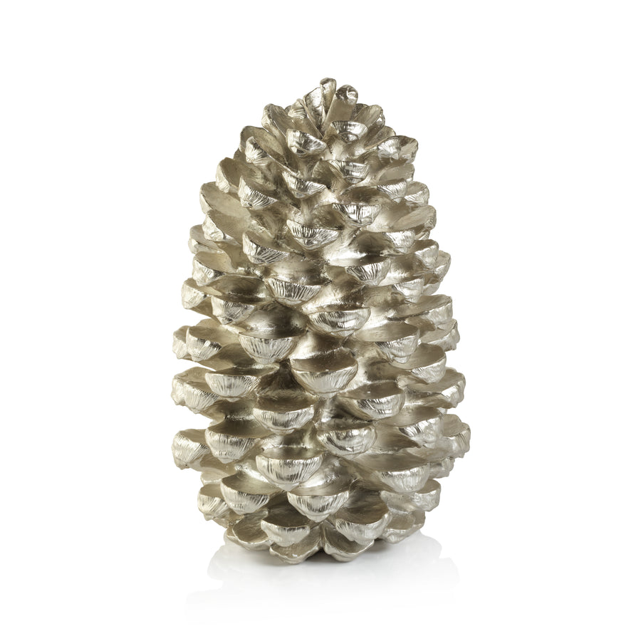 Decorative Pine Cone - Silver