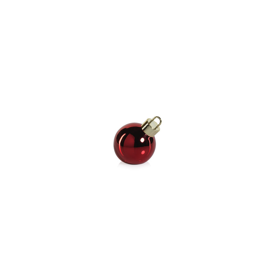 LED Metallic Glass Ornament Ball - Red - Holiday Decor by Carlyle Avenue