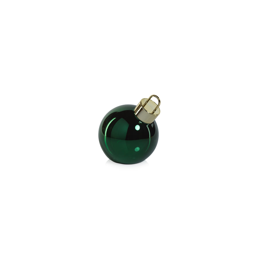 LED Metallic Glass Ornament Ball - Green