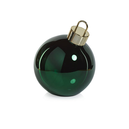 LED Metallic Glass Ornament Ball - Green - Christmas Trees by Carlyle Avenue