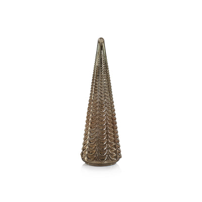 Davos LED Antique Tree - Gold - Christmas Decor by Carlyle Avenue