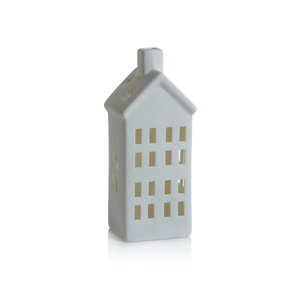 モチーフライト　LEDクリスタルビーズ・ハウス　JOA-195 Swiss Mountain LED Porcelain House - Matte White
