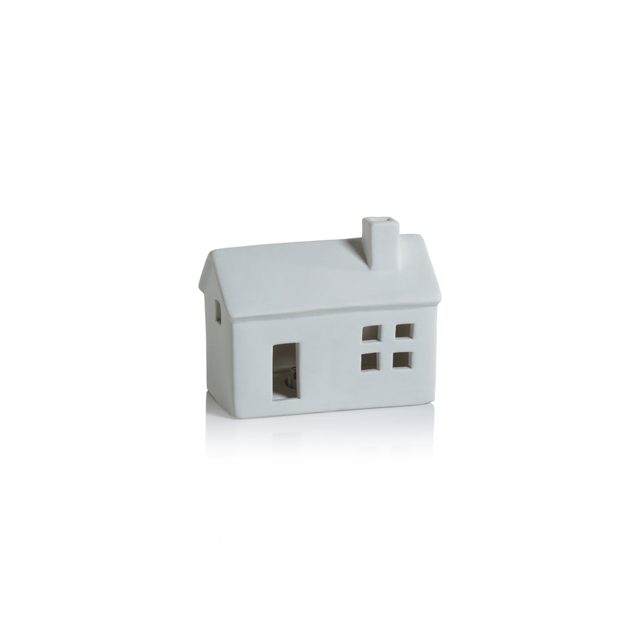 Swiss Mountain LED Porcelain House - Matte White