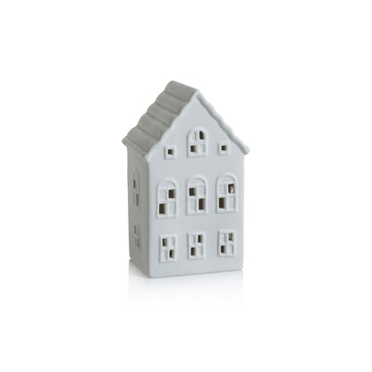Swiss Mountain LED Porcelain House - Matte White - Christmas Decor by Carlyle Avenue