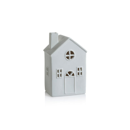 Swiss Mountain LED Porcelain House - Matte White - Christmas Decor by Carlyle Avenue