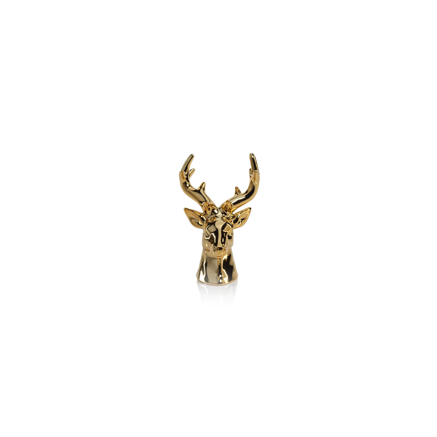 Rocky Mountain Ceramic Stag Head - Gold