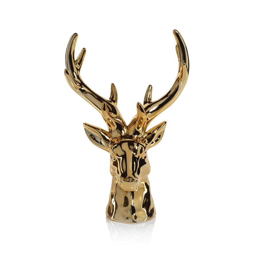 Rocky Mountain Ceramic Stag Head - Gold