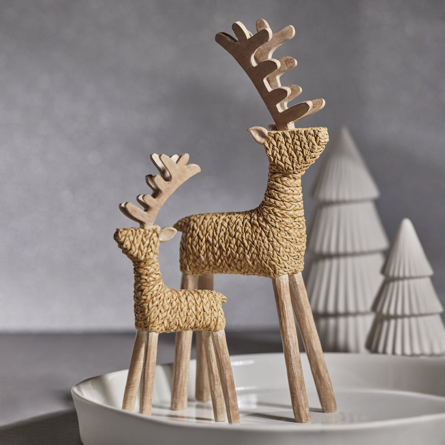 Braided Raffia Standing Deer