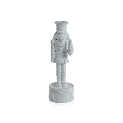 Nutcracker Taper Holder- White, 12" - XDEC by Carlyle Avenue