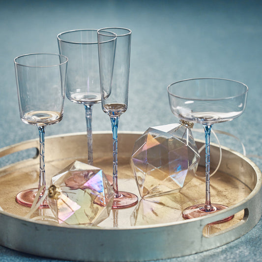 Vicenza Glassware - Pink and Blue