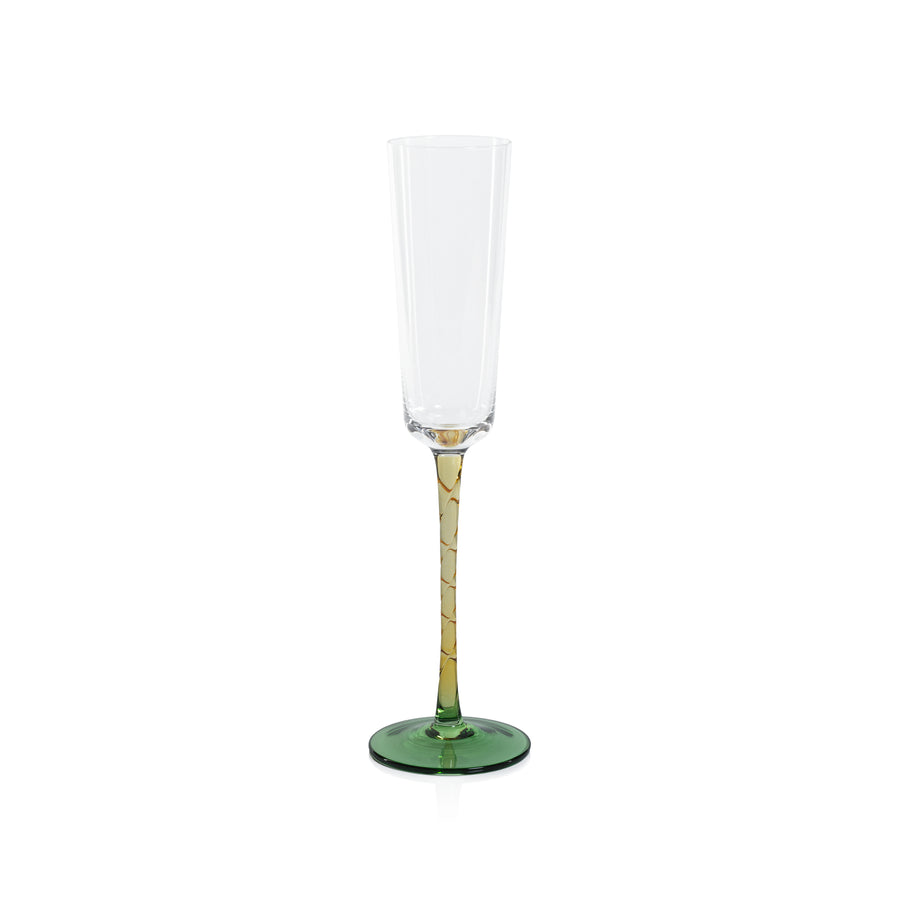 Vicenza Glassware - Green and Amber - Drinkware Sets by Carlyle Avenue
