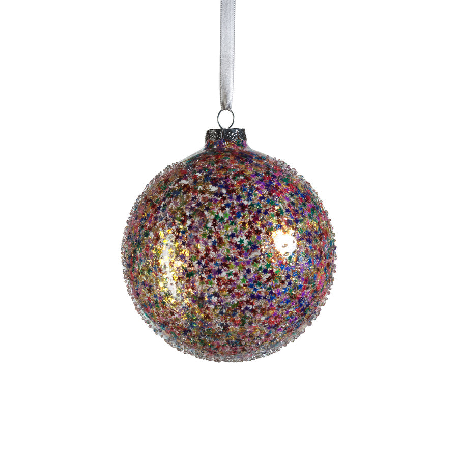 Confetti Glass Ball Ornament - Multi Bright
