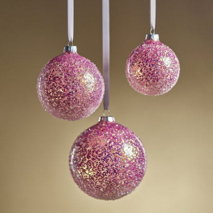 Confetti Glass Ball Ornament - Multi Pink - Ornaments by Carlyle Avenue