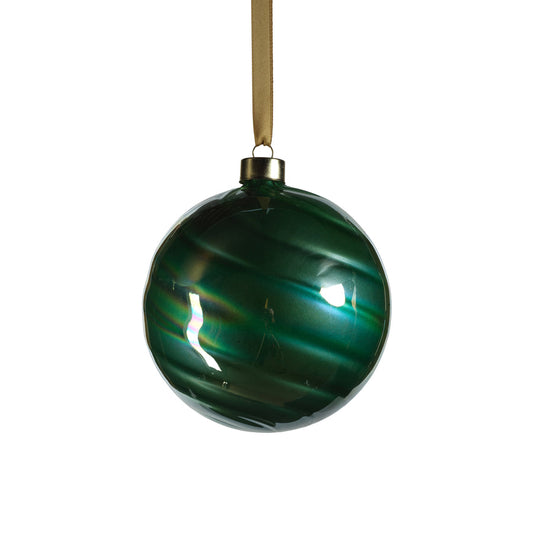 Pearl Luster Glass Ball Ornament - Green - Ornaments by Carlyle Avenue