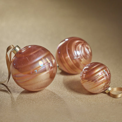 Pearl Luster Glass Ball Ornament - Rose Gold - Ornaments by Carlyle Avenue
