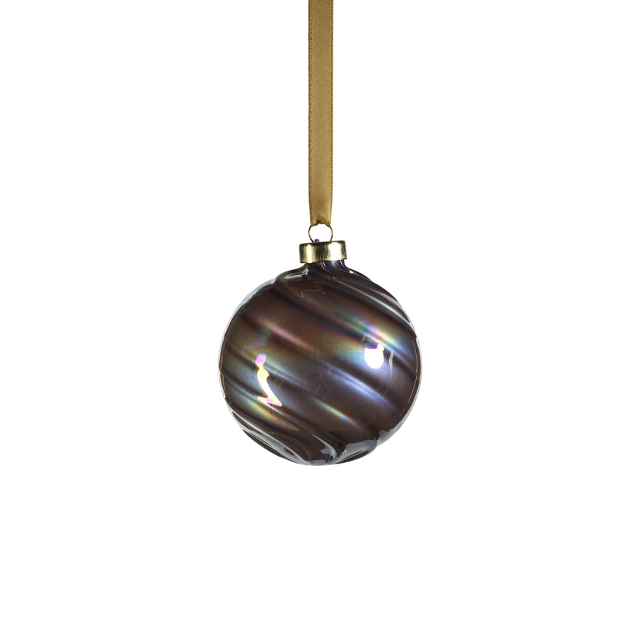 Pearl Luster Glass Ball Ornament - Light Gray Purple