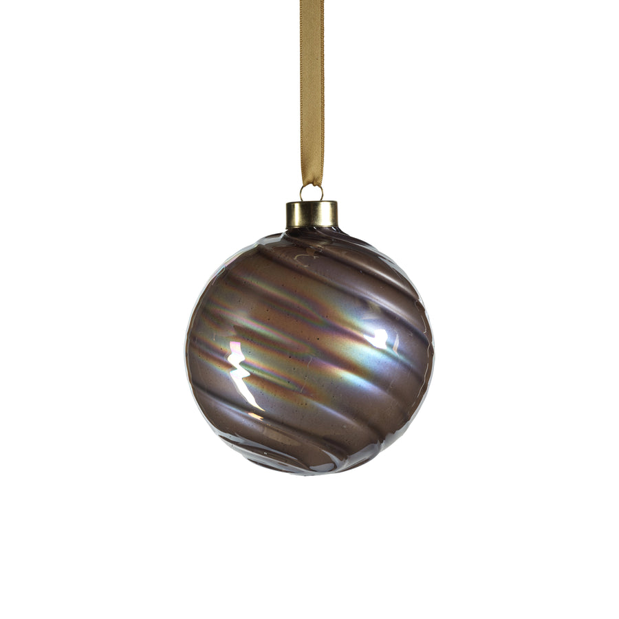 Pearl Luster Glass Ball Ornament - Light Gray Purple