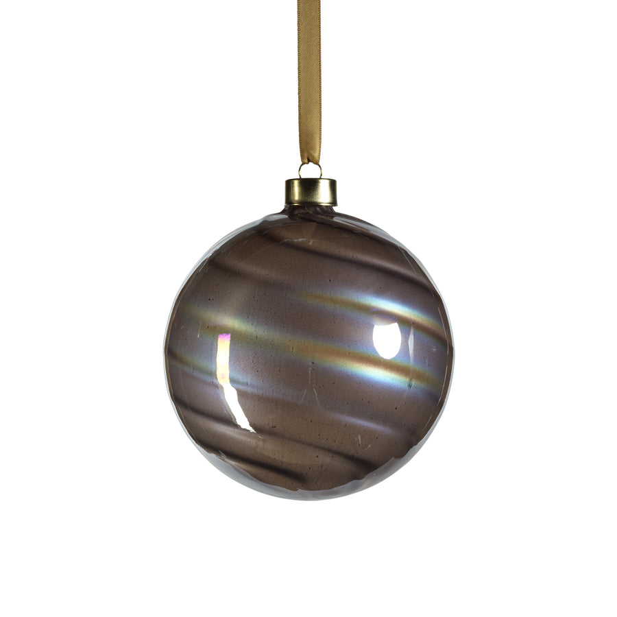 Pearl Luster Glass Ball Ornament - Light Gray Purple