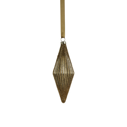 Antique Ribbed Ornament - Matte Gold - Ornaments by Carlyle Avenue