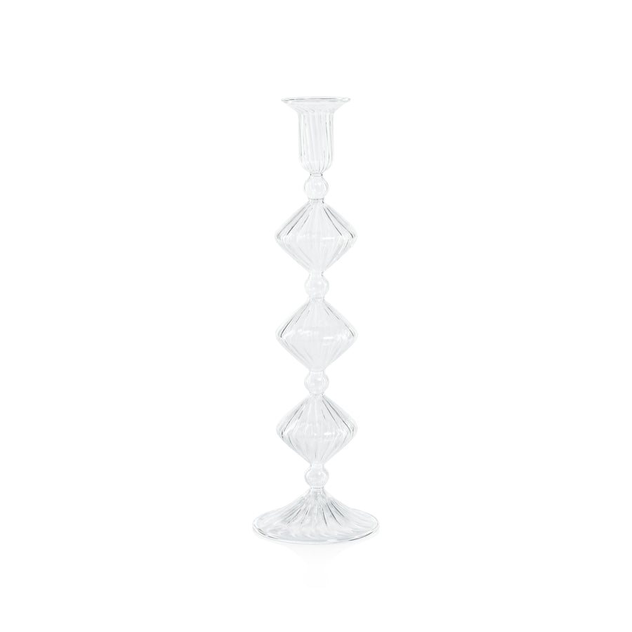 Candeliere Glass Taper Holder - Clear