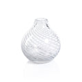 Claire Clear Bud Vases with White Swirl - Vases by Carlyle Avenue