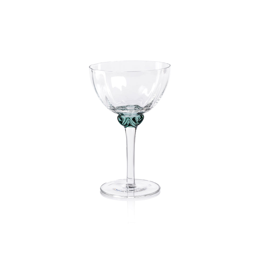 Colette Glassware - Martini/Cocktail Glass - Emerald Colors - Drinkware by Carlyle Avenue