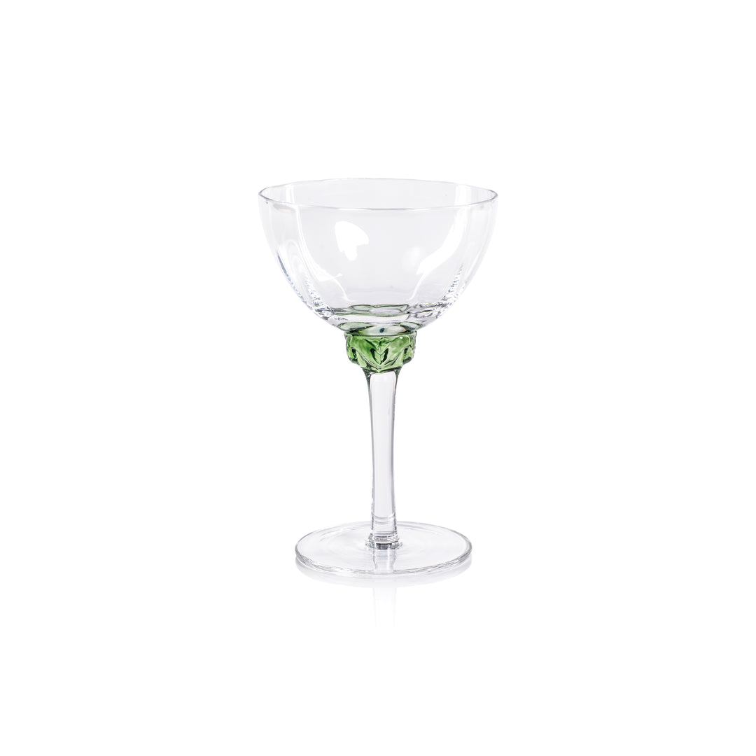 Colette Glassware - Martini/Cocktail Glass - Emerald Colors - Drinkware by Carlyle Avenue