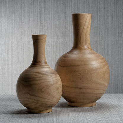 Artisanal Paulownia Wood Vase - Vases by Carlyle Avenue
