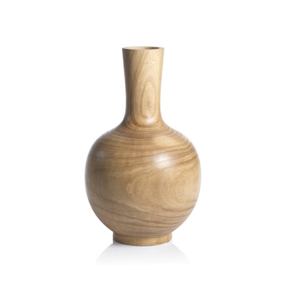 Artisanal Paulownia Wood Vase - Vases by Carlyle Avenue