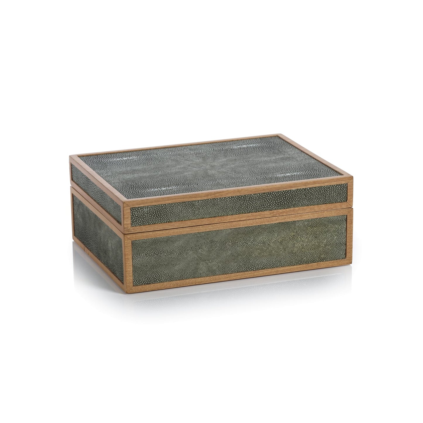 Wood & Shagreen Leather Box