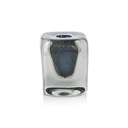 Handcrafted Crystal Bloom Vase - Blue - Vases by Carlyle Avenue