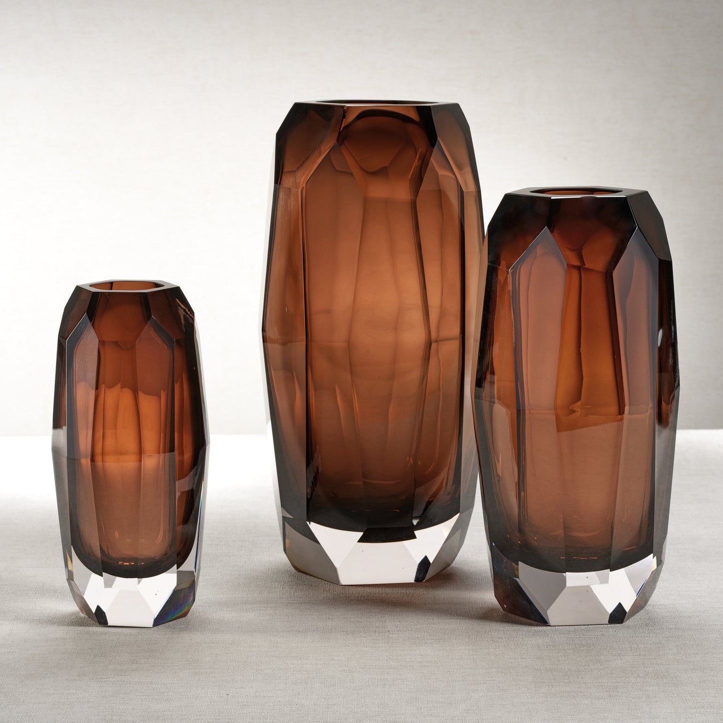 Imperial Glass Vase - Amber