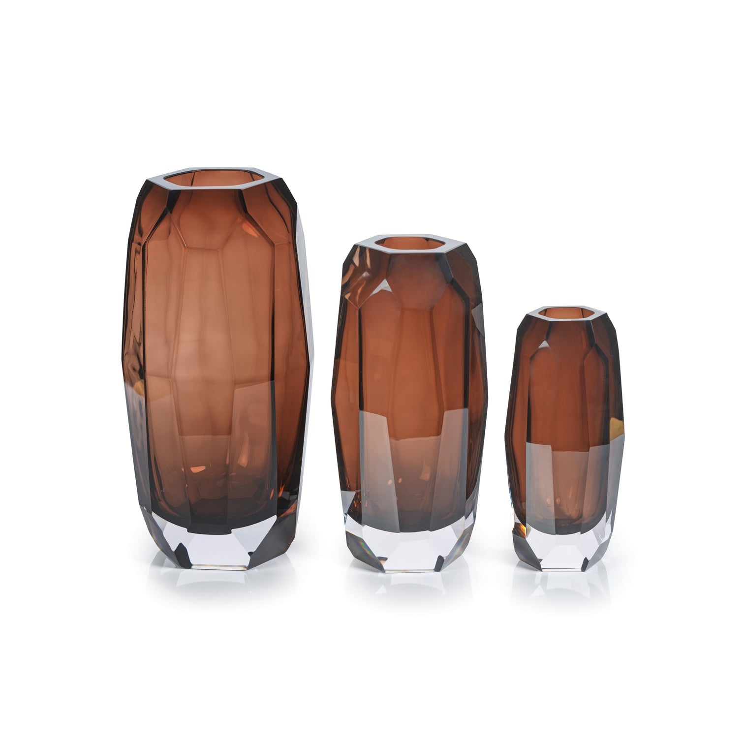 Imperial Glass Vase - Amber