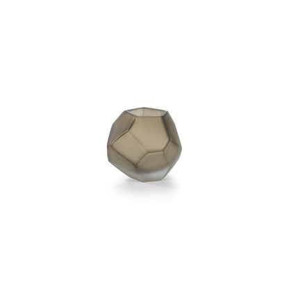 Faceted Frosted Taupe Vase - Vases by Carlyle Avenue